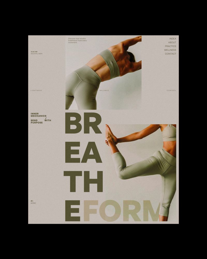 Exploring layout as meditation—where form flows like breath, and silence speaks in space. | Alprav Design Brand Identity Designer