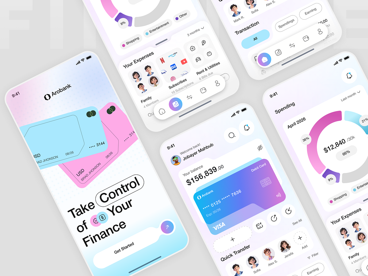 Finance Tracker Mobile App UI