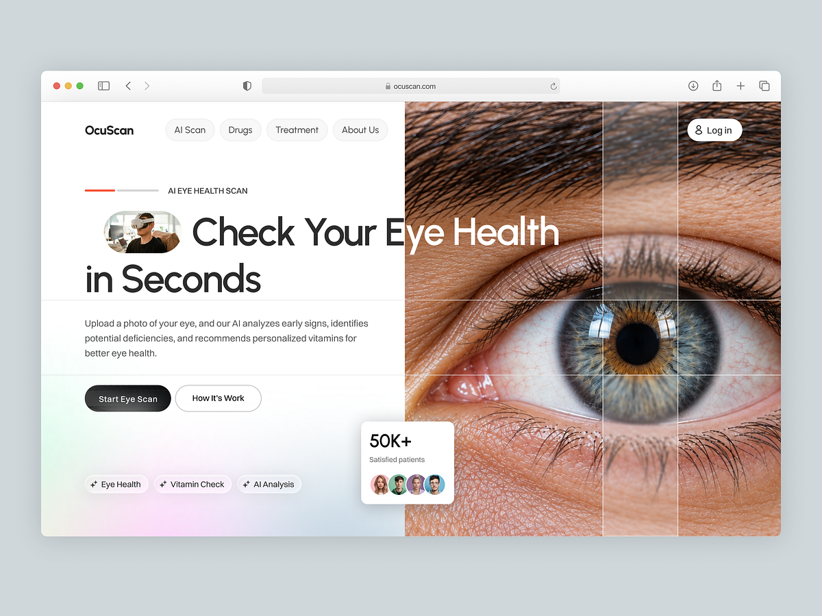 OcuScan – Minimal AI Health Web UI