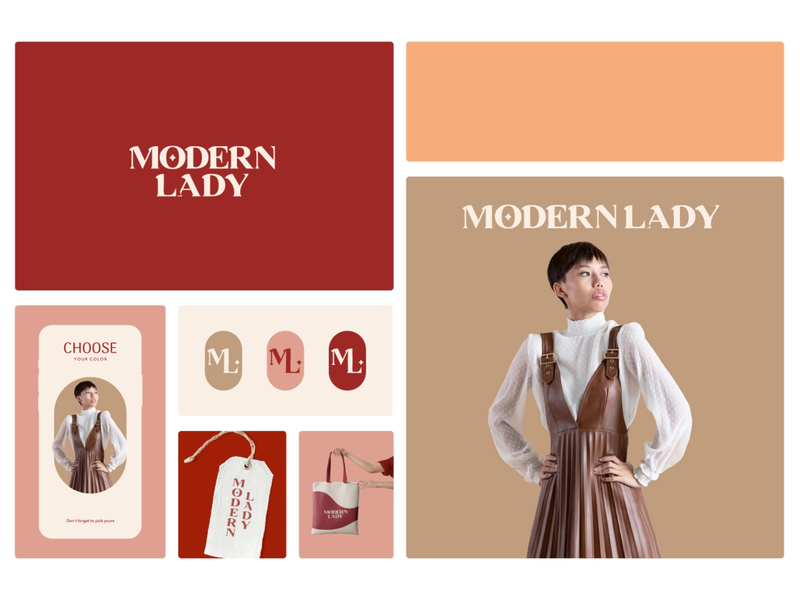 Modern Lady, Clothing Brand, Logo & Brand Identity Design. by Farz Designs