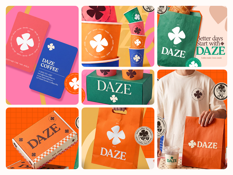 Daze — Bold Coffee Brand Identity & Packaging Design