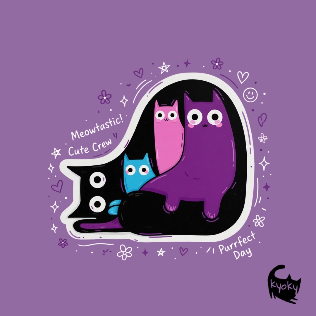 Many Colorful Cats