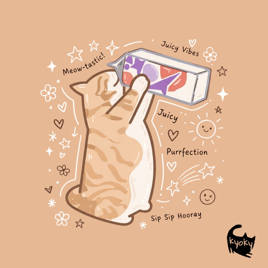 Orange Cat Drinks Milk