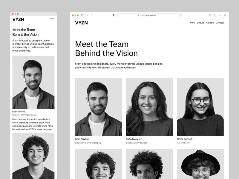 VYZN Video Production Agency Template