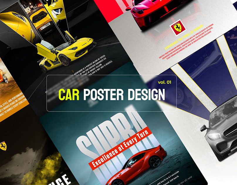 Car social media poster design