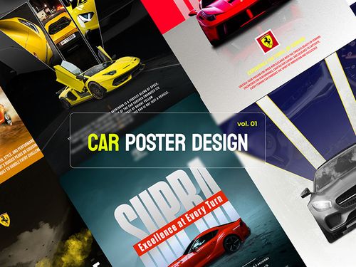 Car social media poster design