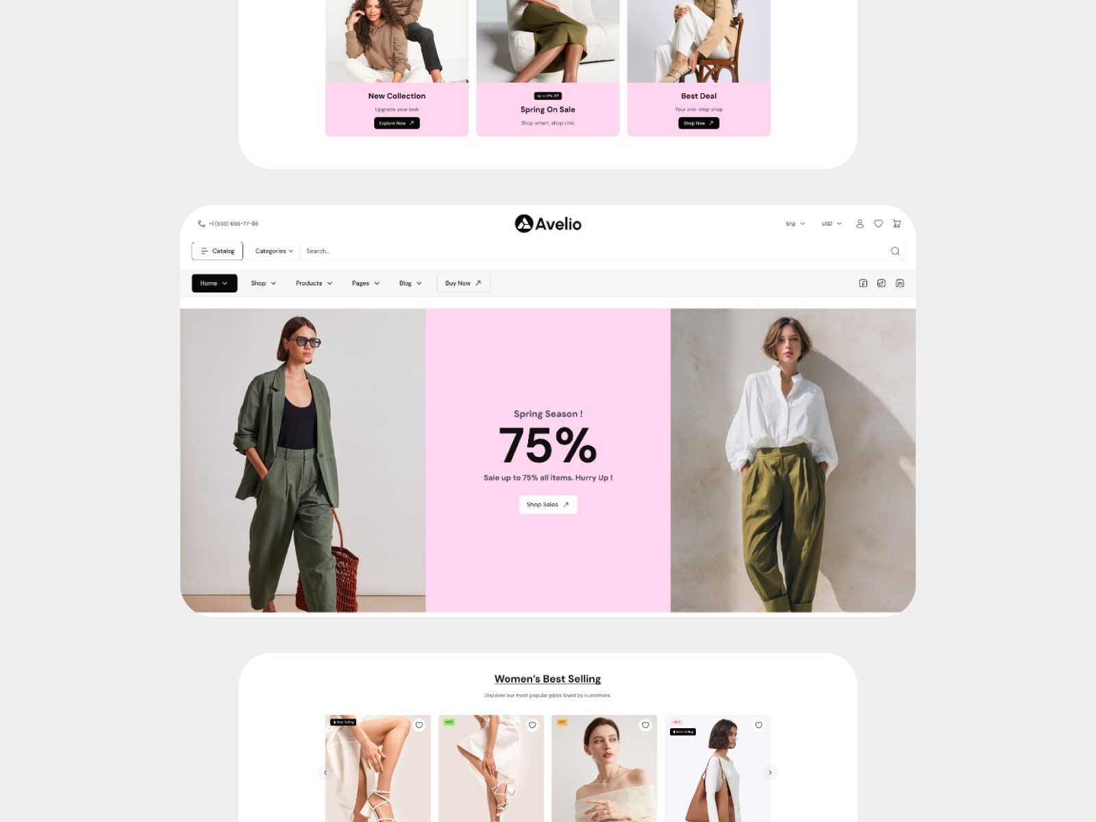 Avelio — Modern Fashion eCommerce Website ✨ Image 2