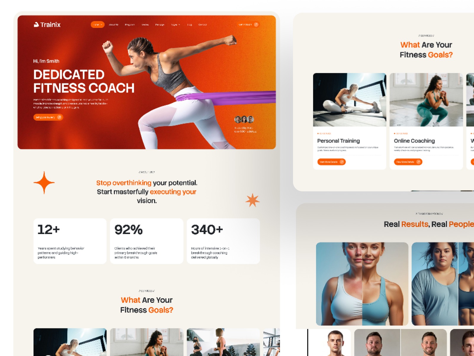 Tranix Fitness Coach: Responsive Health Website Template Image 3