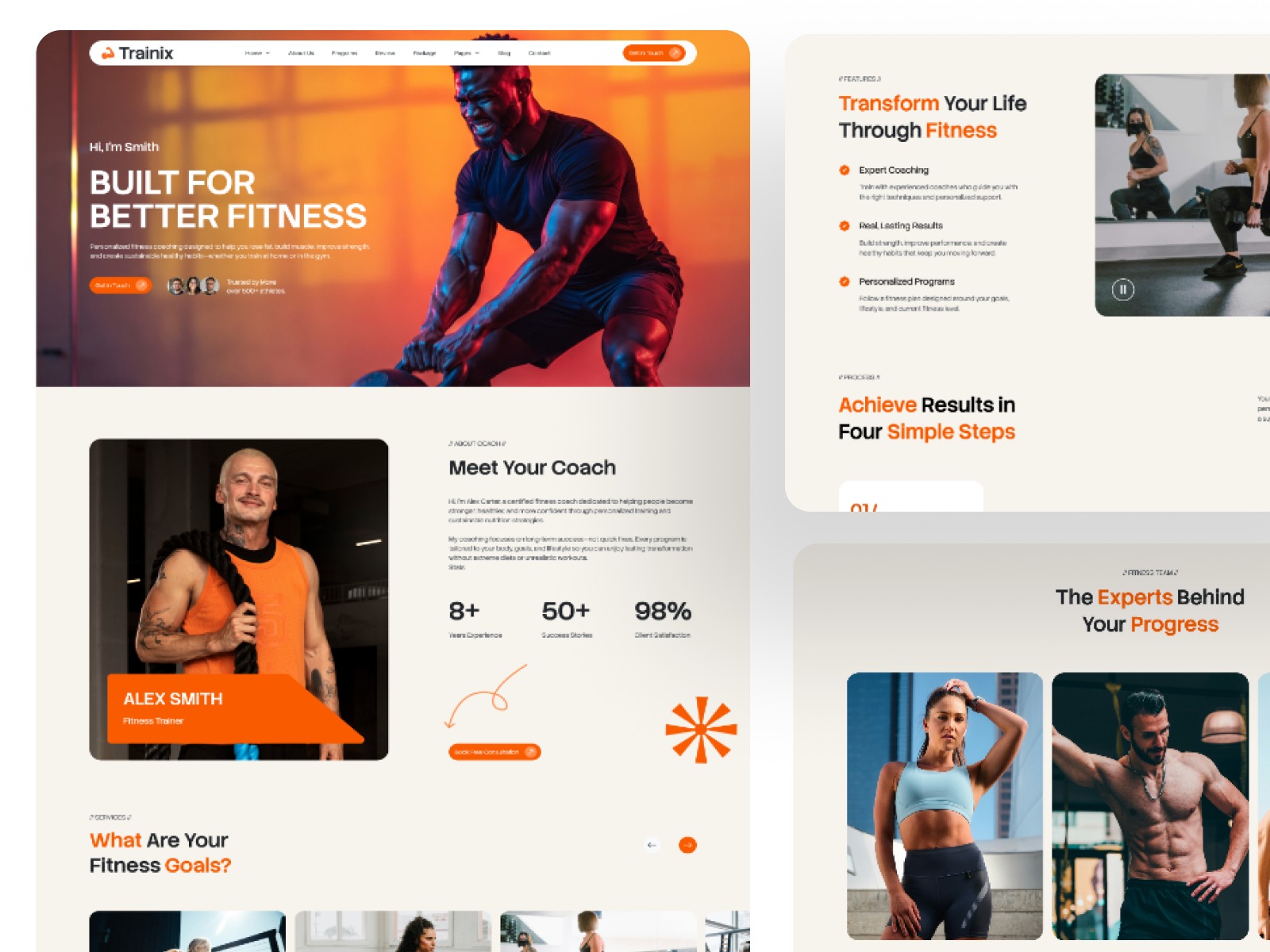Tranix Fitness Coach: Responsive Health Website Template Image 5