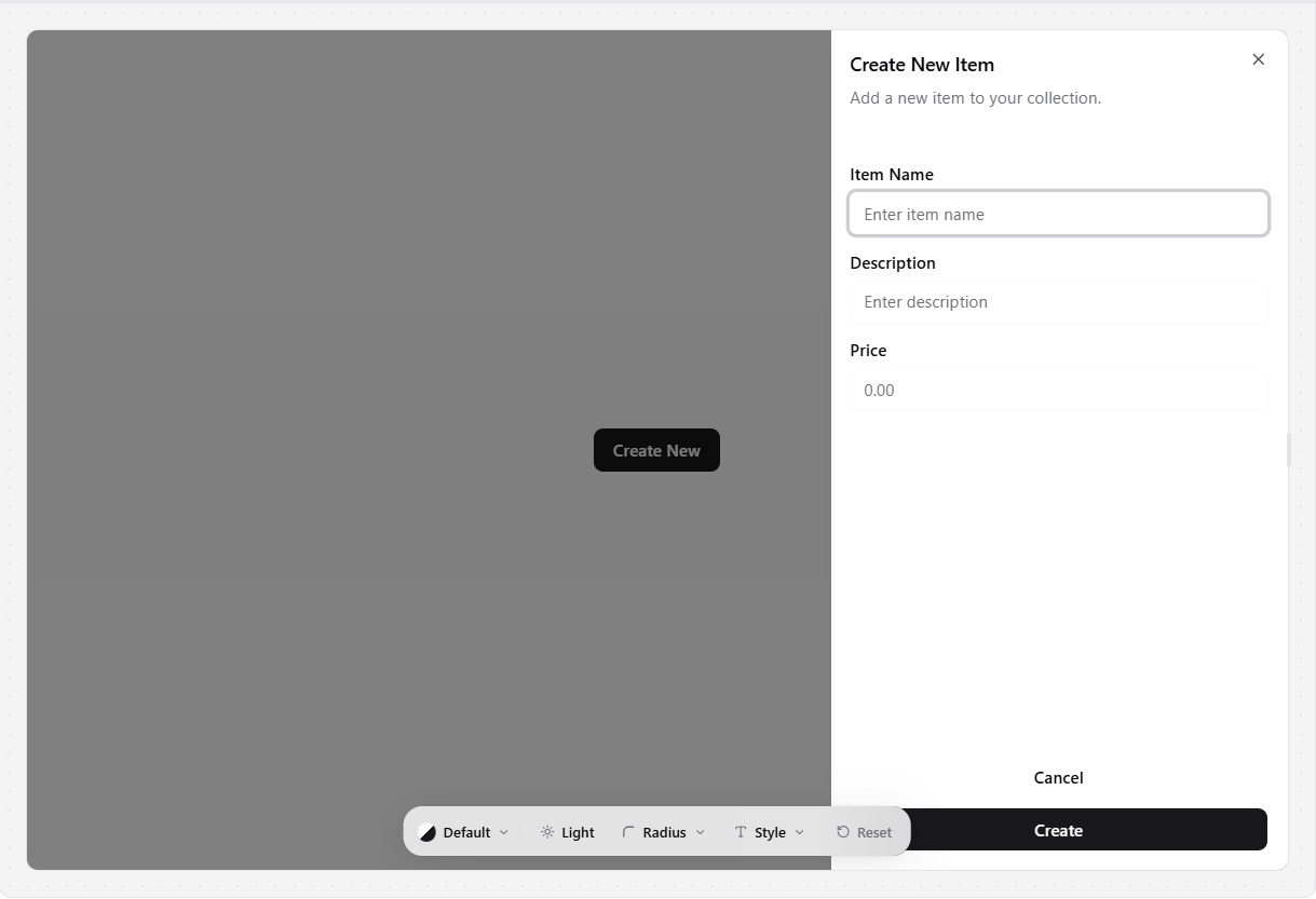 7+ Production-Ready Shadcn Sheet Components to Copy Image 3