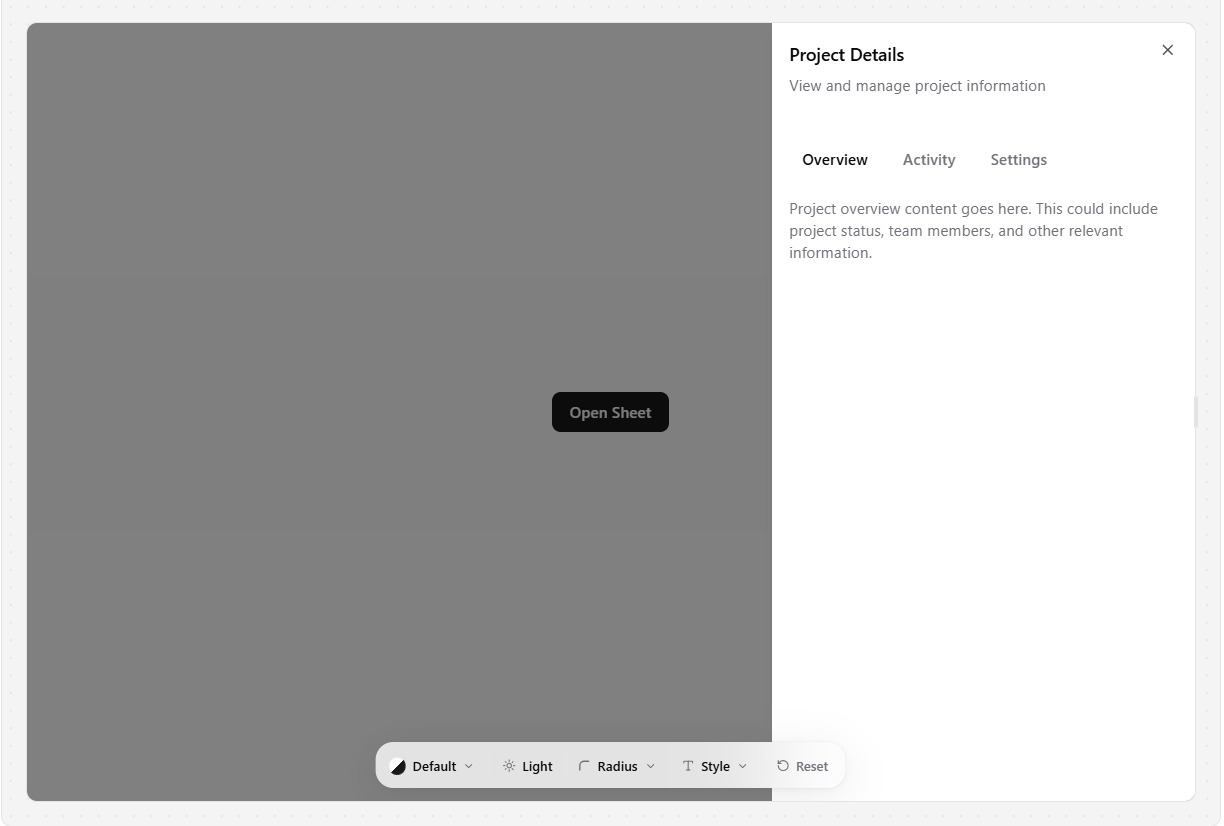 7+ Production-Ready Shadcn Sheet Components to Copy Image 5