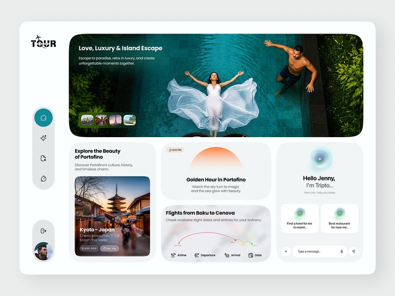 AI Travel Planner Website Design