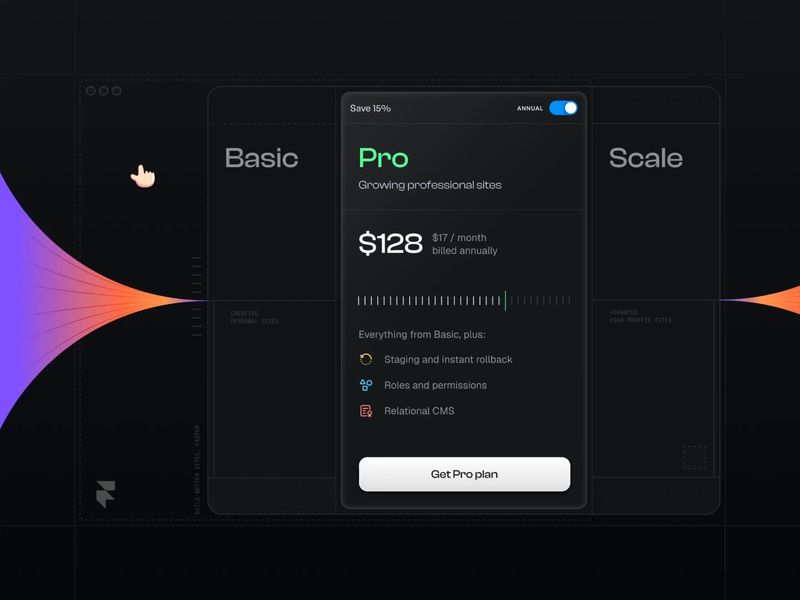 Compact pricing card exploration with @Framer. How is it?