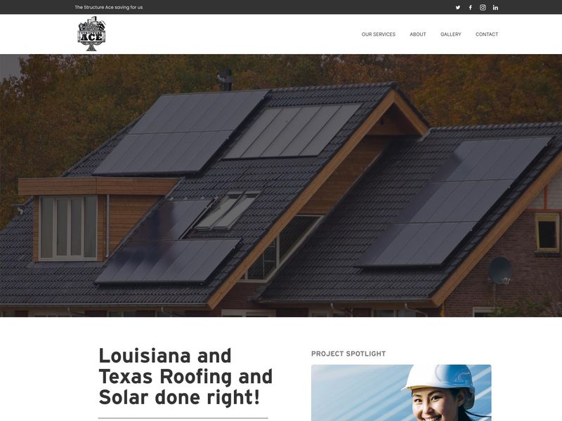 Structure Ace — Premium Roofing & Solar UI/UX Website