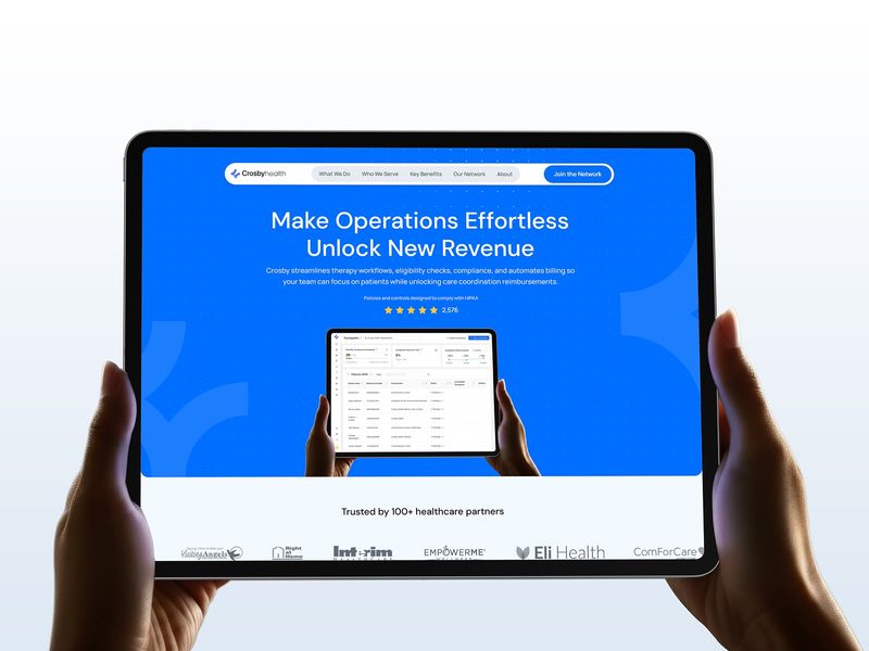 Crosby Health: Framer Landing Page Design and Development