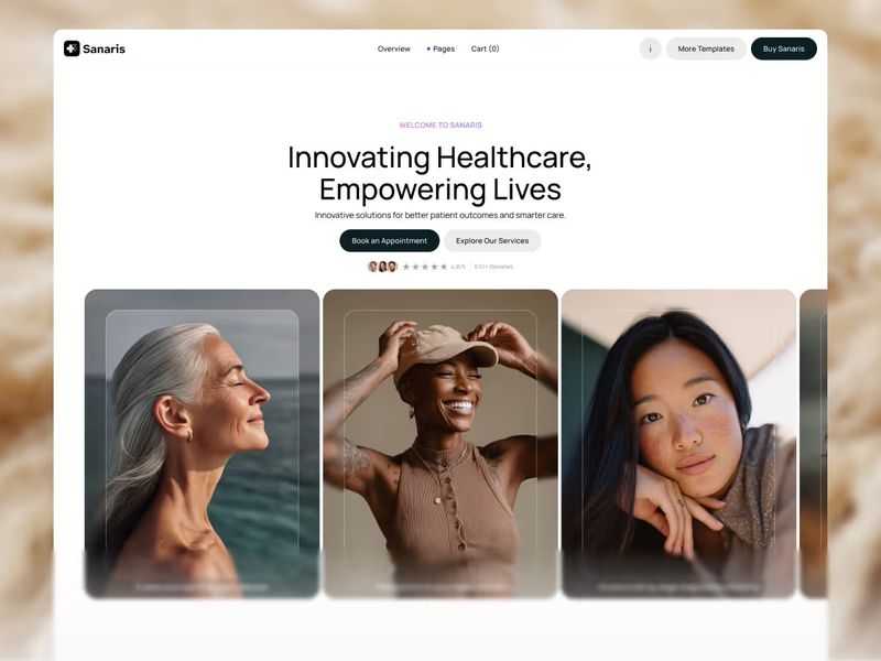 Sanaris - Webflow Ecommerce website template