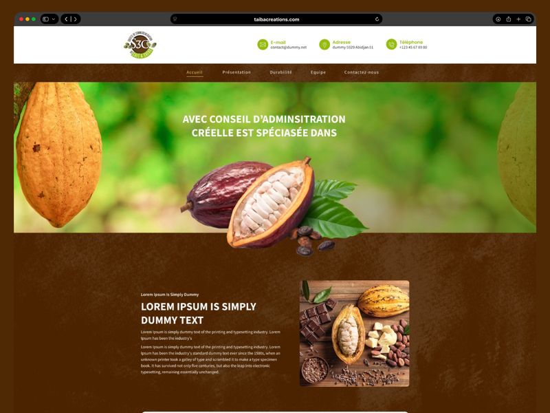 S3C – Agricultural & Cocoa Trading Website UI Design
