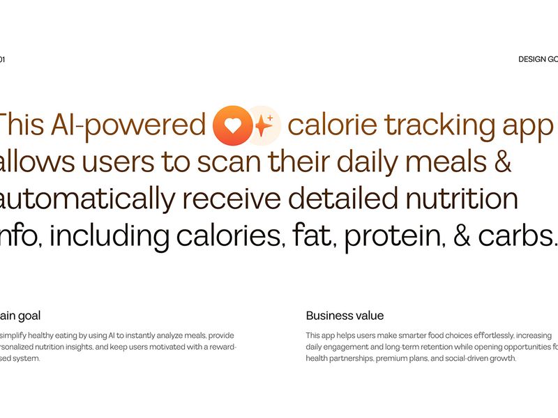 AI Nutrition & Calorie Tracking App – UI UX Design
