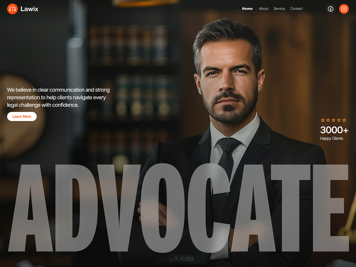 Lawyer Website Design Law Firm Attorney Landing Page