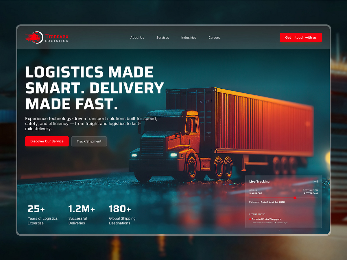 Logistics Landing Page Concept