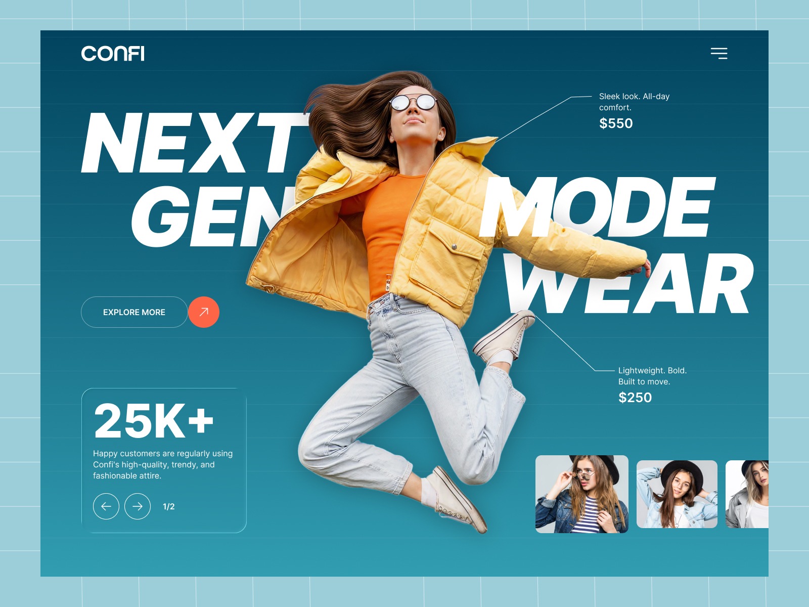 eCommerce Landing Page for Confi Fashion