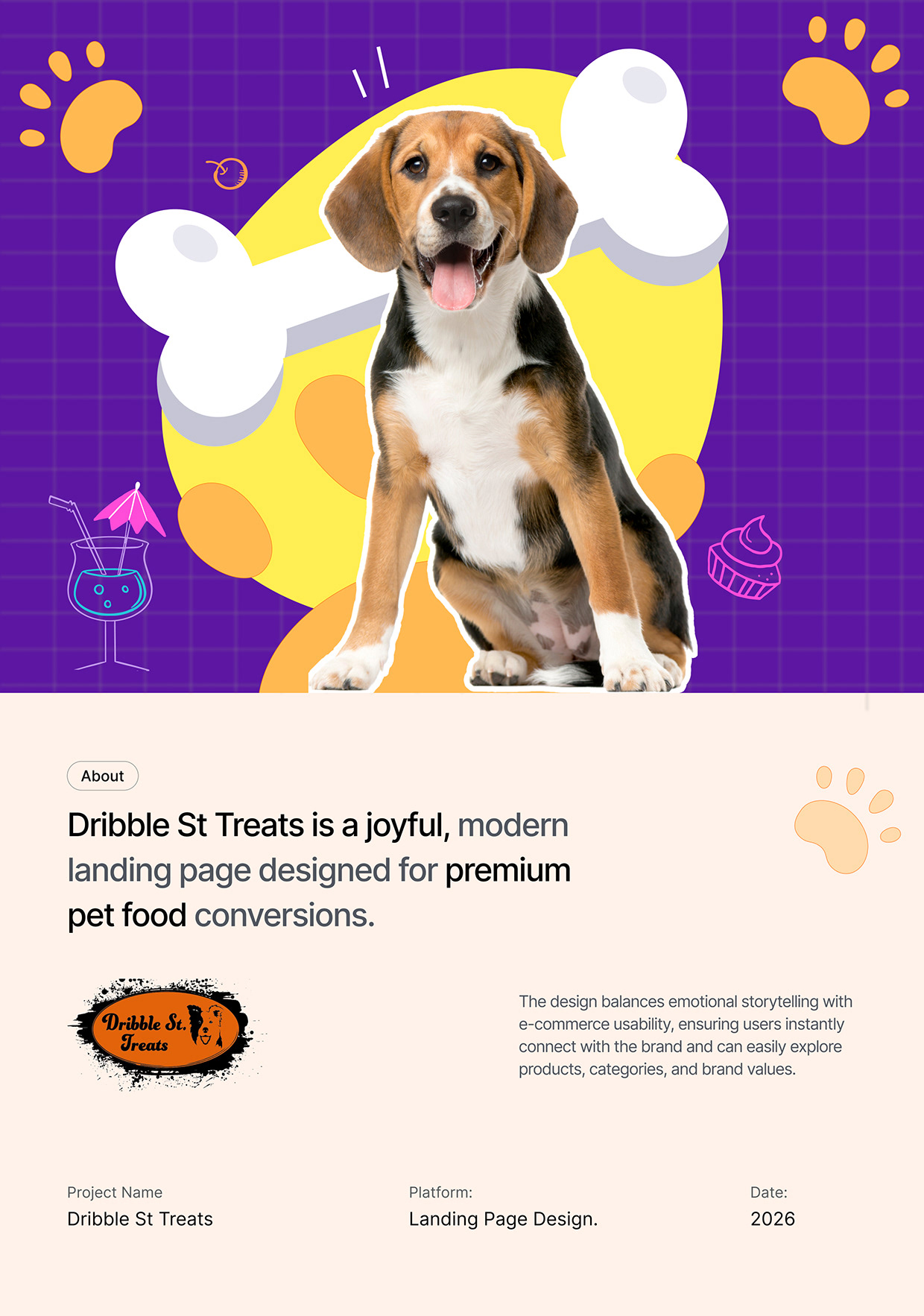 Pet Food Website Design for E-commerce Shop