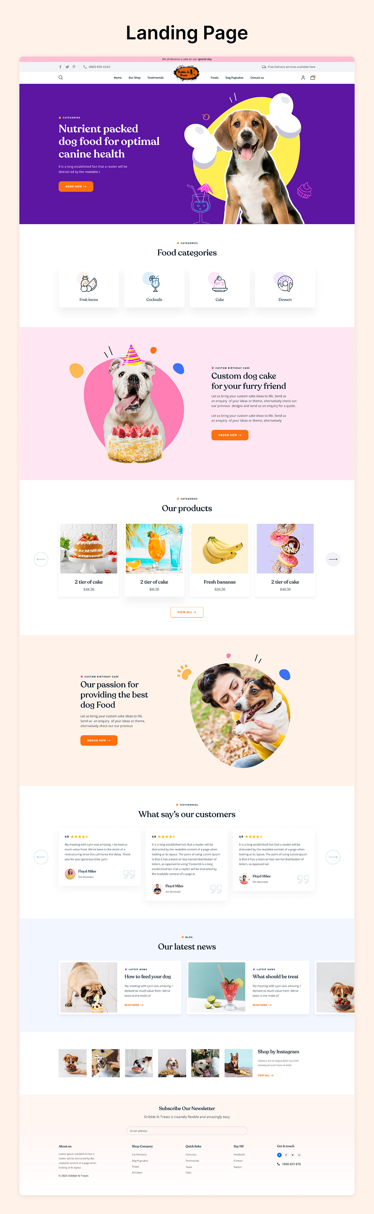 Pet Food Website Design for E-commerce Shop Image 12