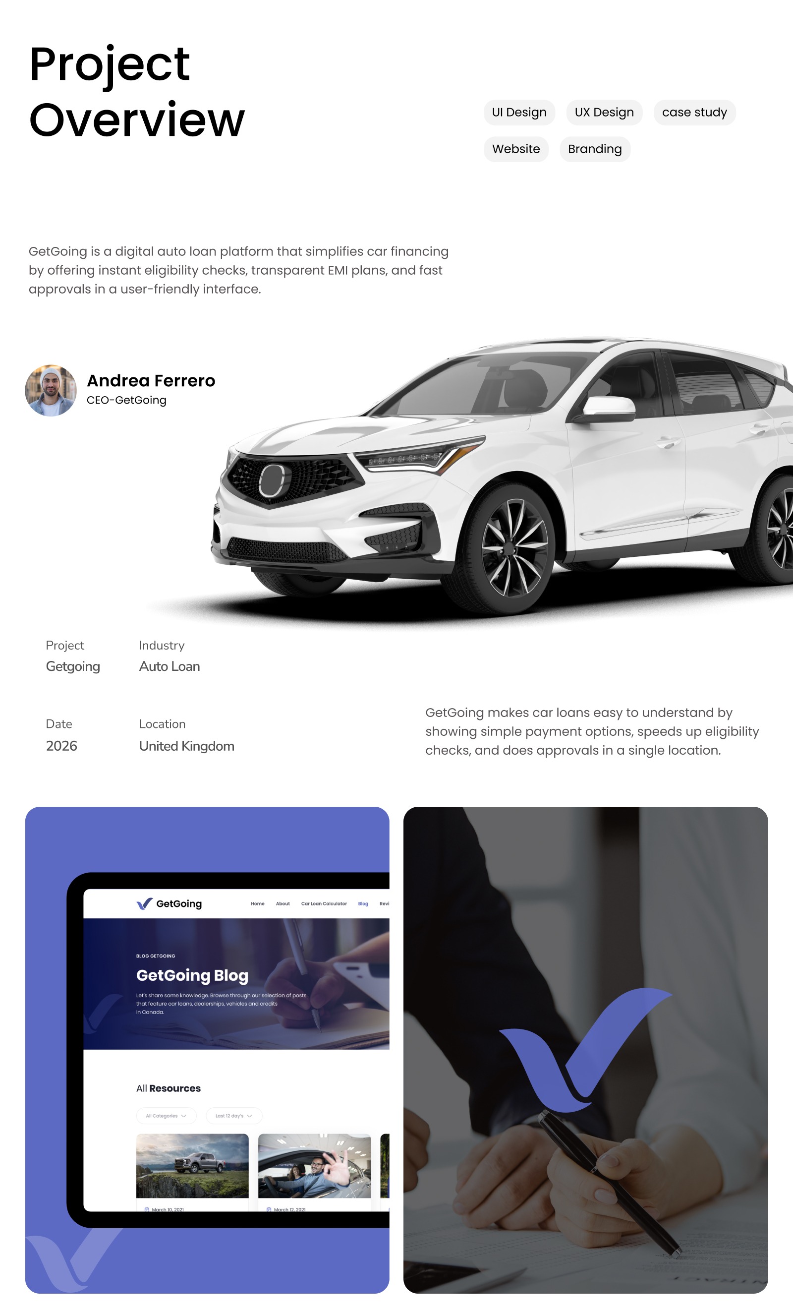 Auto Loan Website | Car Shop Landing Page Image 0