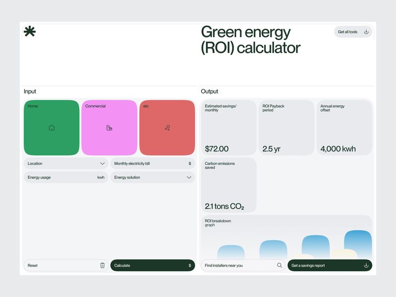 Green Energy ROI Calculator SaaS