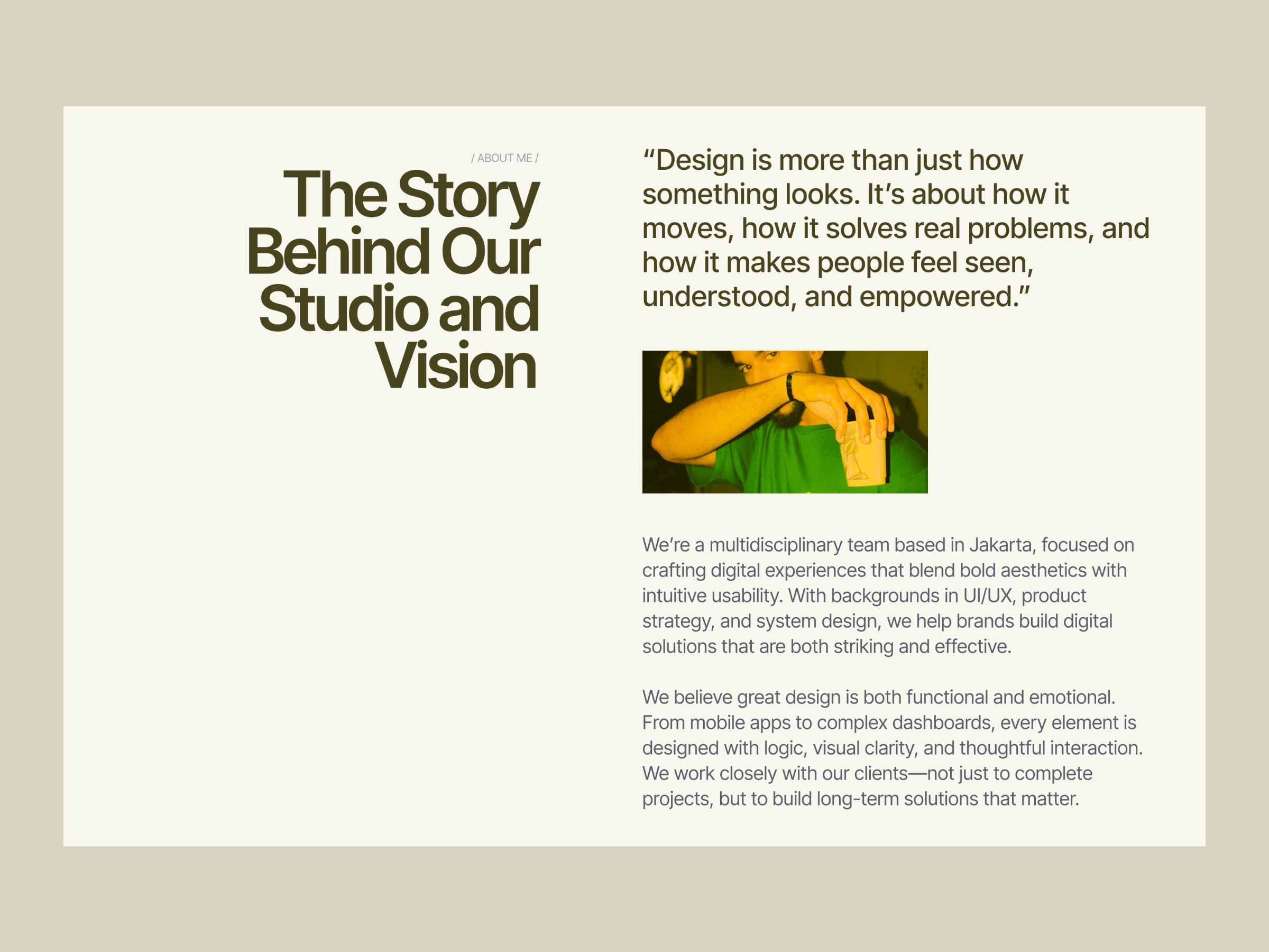 Personal Portfolio Site Design Image 1