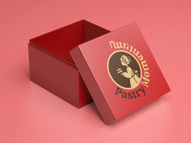 Pastry Momentum logo and mockups