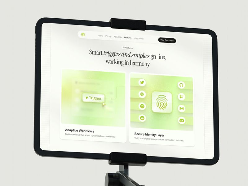 Smart Triggers & Secure Sign-Ins — Lime SaaS Feature UI