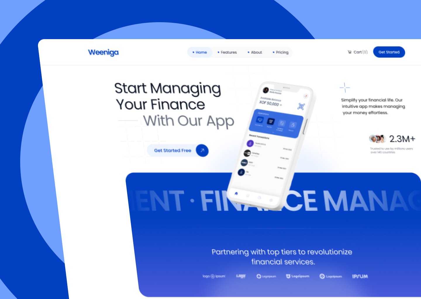 Weeniga Landing Page Design Image 0