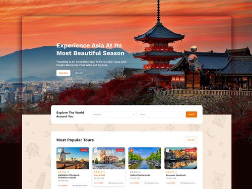 Travel website design | Travel landing page