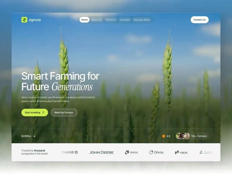 Agriculture Website Design