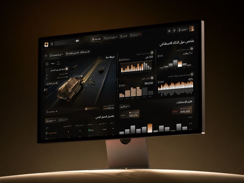 Construction Management Dashboard Design - تصميم لوحة تحكم إدارة مشاريع البناء