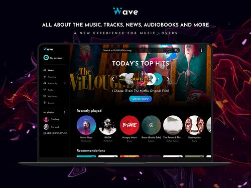 Wave Music Streaming on Behance