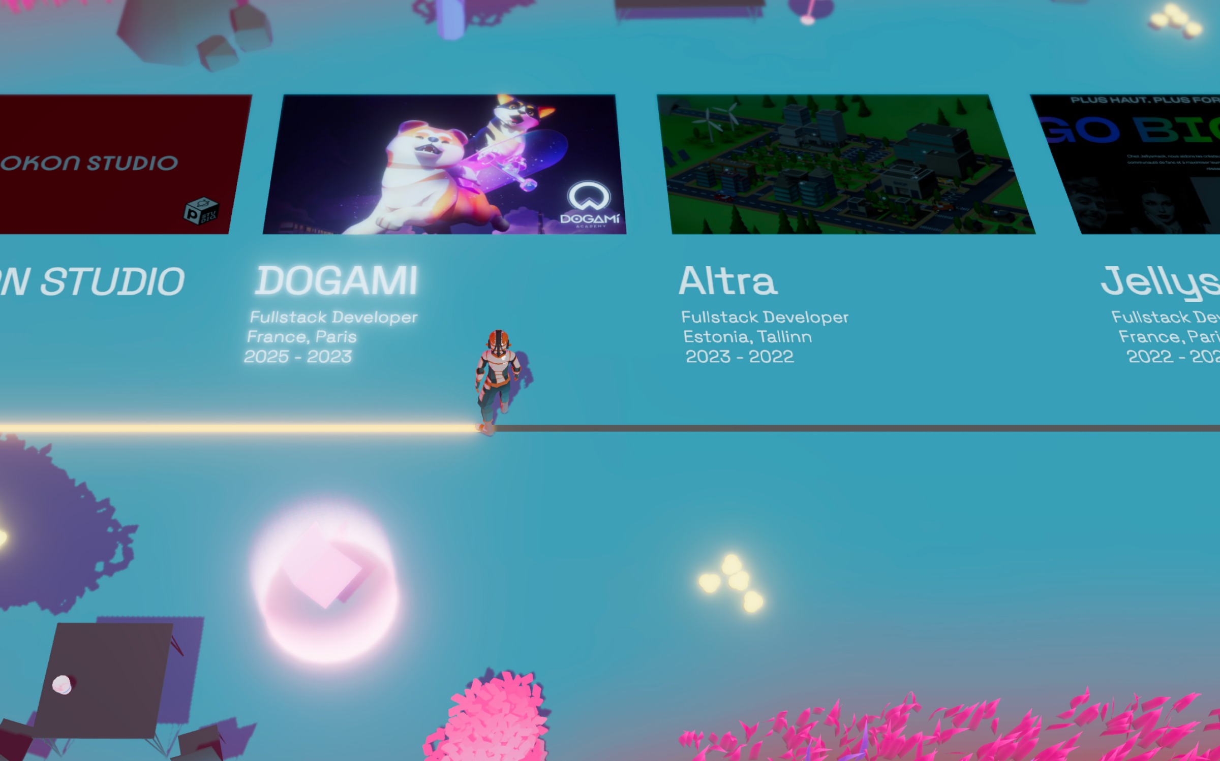 Thibault Space Gamefolio - Creative Developer Portfolio Image 1