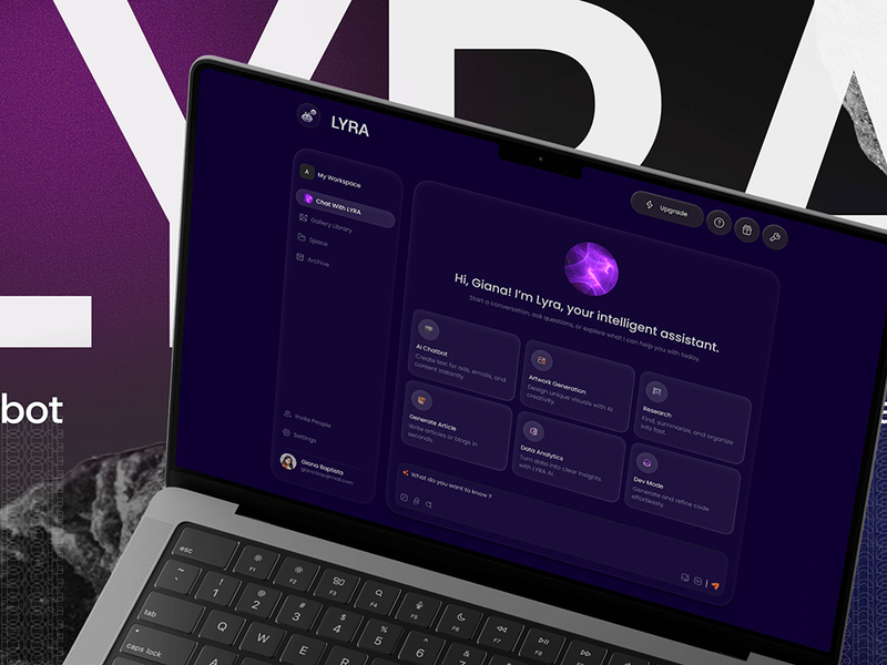 Lyra | AI Chatbot | Modern App UI/UX Design