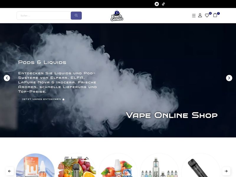 E-Commerce Vape Store Website UI Design