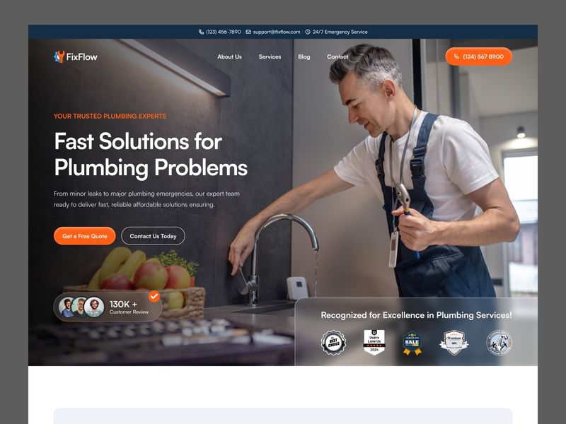 Fixflow - Plumber Service Website