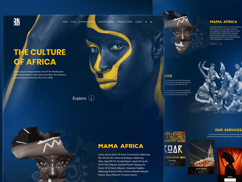 African Art Community - Website UI Design
