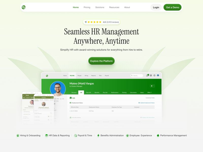 Modern HR Management Platform Landing Page 💼