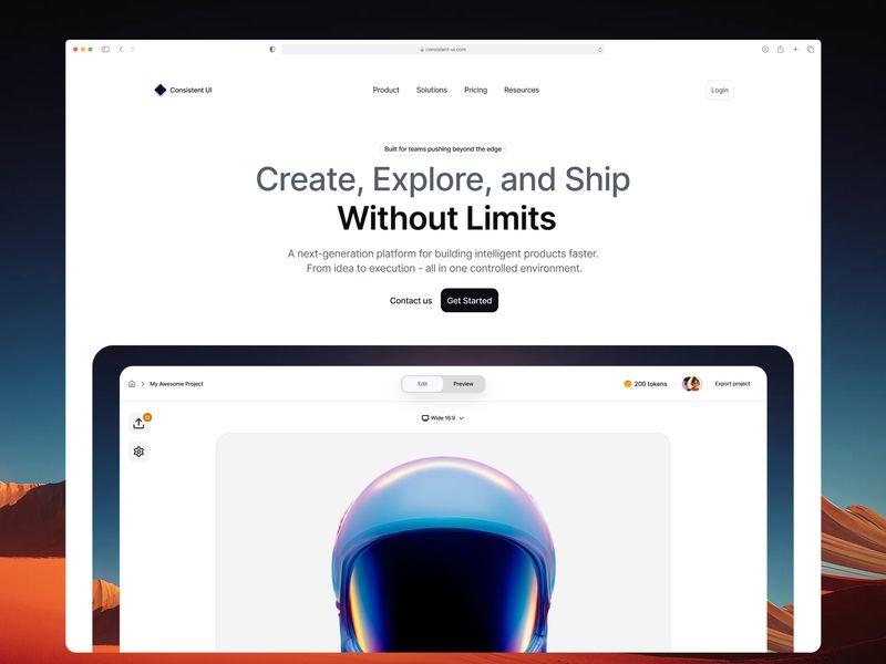 Hero page - Consistent UI
