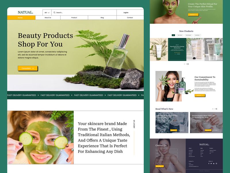 Netual - Skincare Brand Landing Page.