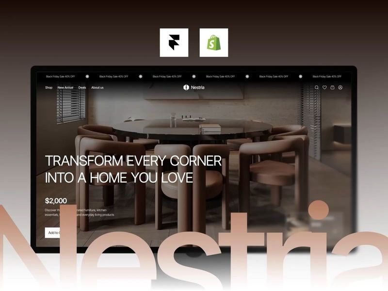 Nestria - Website E-commerce UI/UX Premium Product