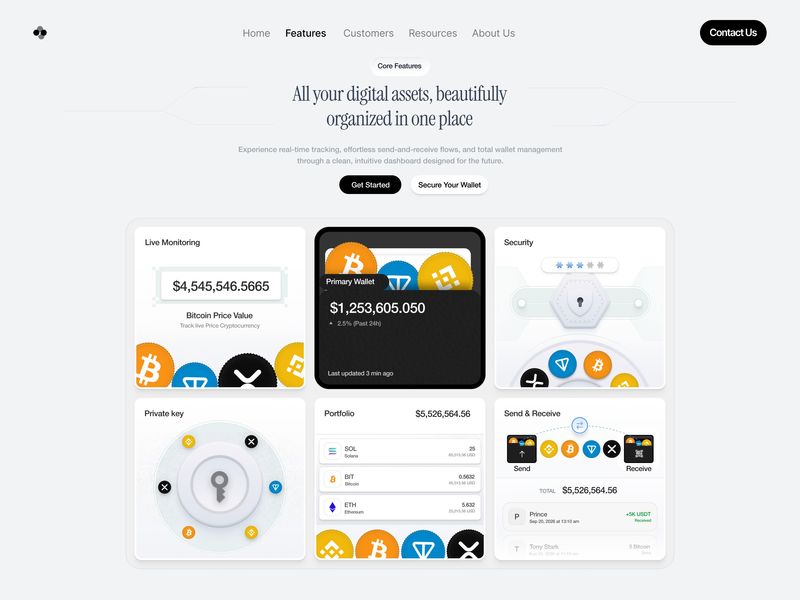 Web3 Wallet & Portfolio Hero UI
