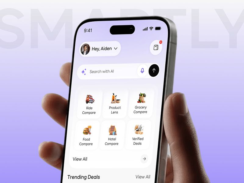 AI Shopping & Price Tracker App UI/UX Design