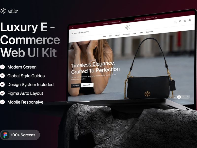 Atélier - Luxury E-Commerce Web UI Kit - Ecommerce design asset by UI8