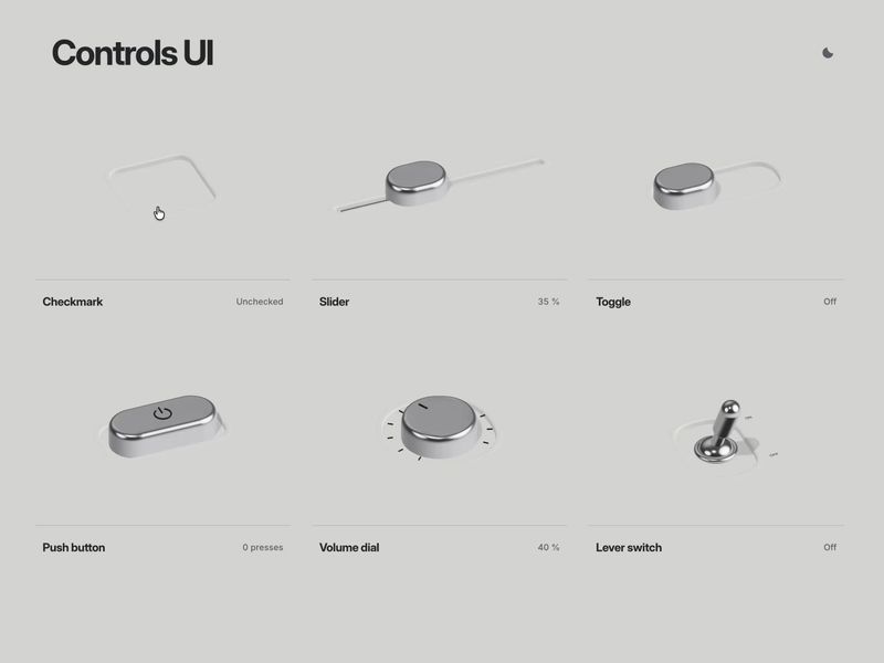3D UI controls